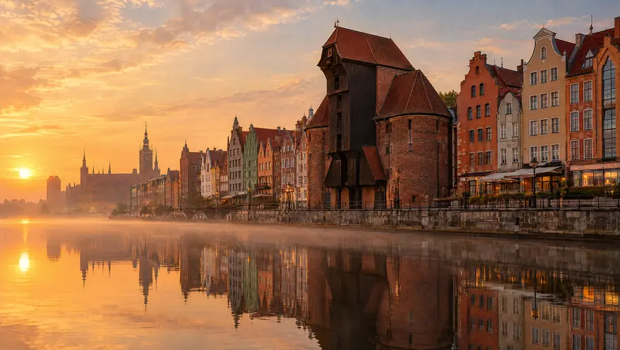 Gdańsk, nabrzeże Motławy z Żurawiem